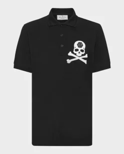 Czarna koszulka polo SS Skull&Bones