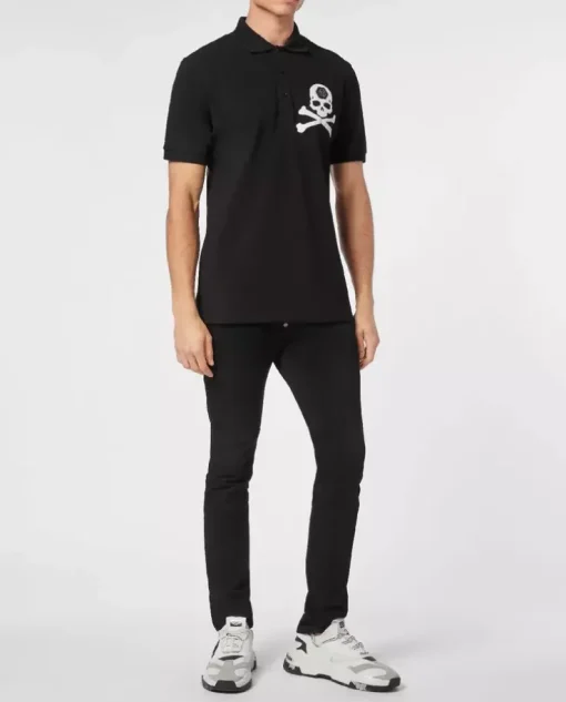 Czarna koszulka polo SS Skull&Bones