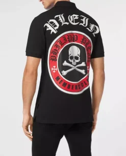 Czarna koszulka polo SS Skull&Bones