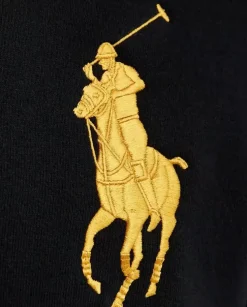 Czarna koszulka z kołnierzykiem polo