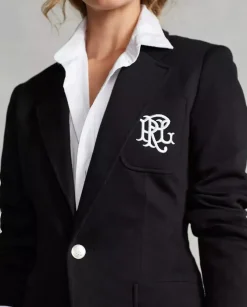 Czarna marynarka z monogramem