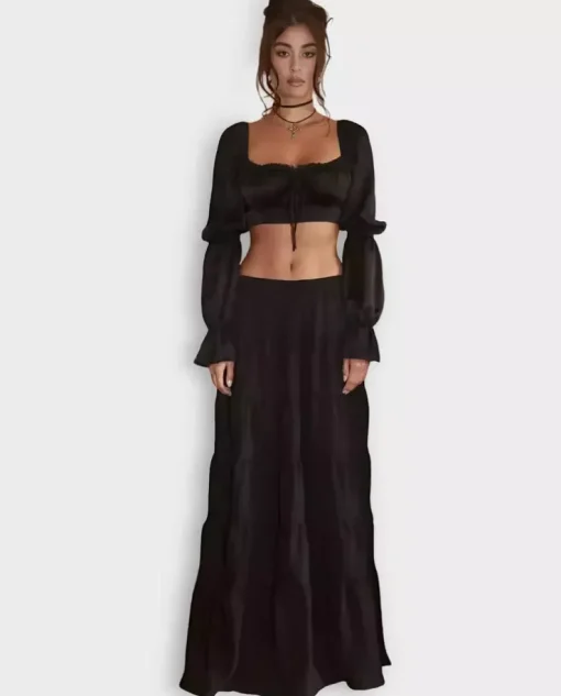 Czarna maxi spódnica Alessia