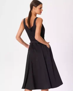 Czarna midi sukienka Audrey