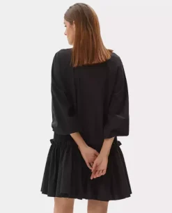 Czarna mini sukienka z bawełny Bonaco
