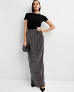 Czarna spódnica maxi