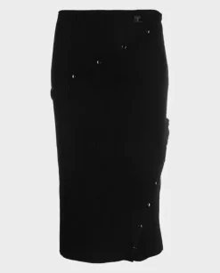 Czarna spódnica midi
