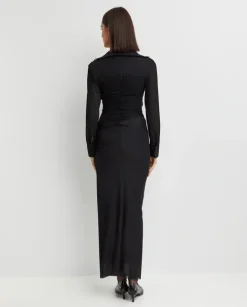 Czarna sukienka koszulowa Venus
