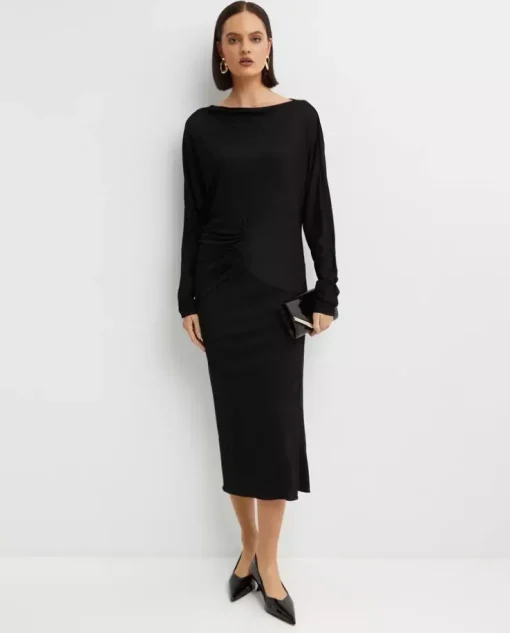 Czarna sukienka maxi