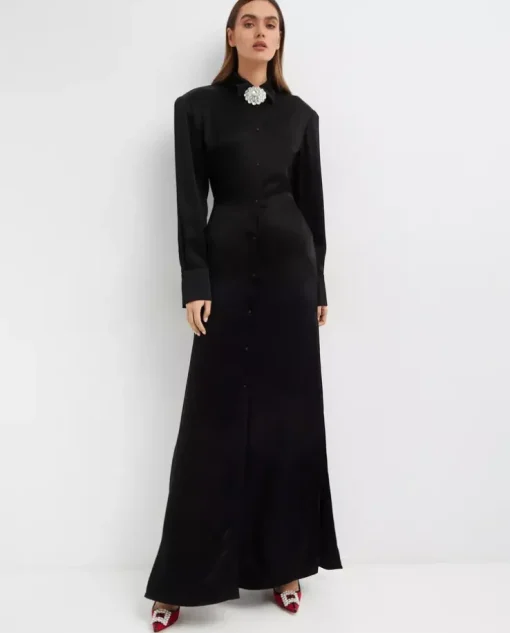 Czarna sukienka maxi