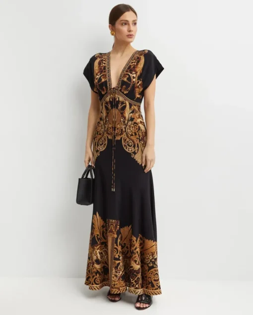 Czarna sukienka maxi