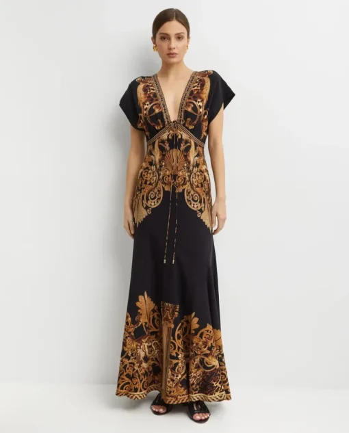 Czarna sukienka maxi