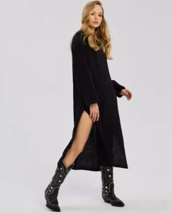 Czarna sukienka maxi Frias