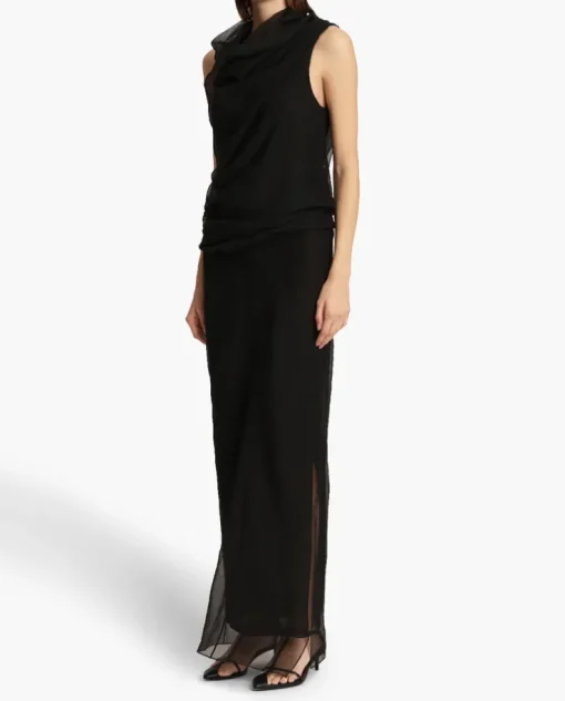 Czarna sukienka maxi Jeanty