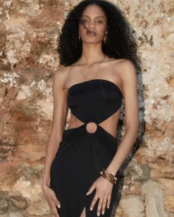 Czarna sukienka maxi Rachel