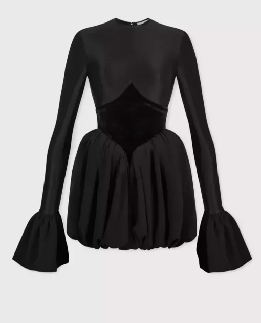 Czarna sukienka mini z gorsetem