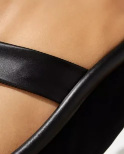 Czarna suknia Leather Tubes