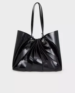 Czarna torba na ramię shopper Cabas