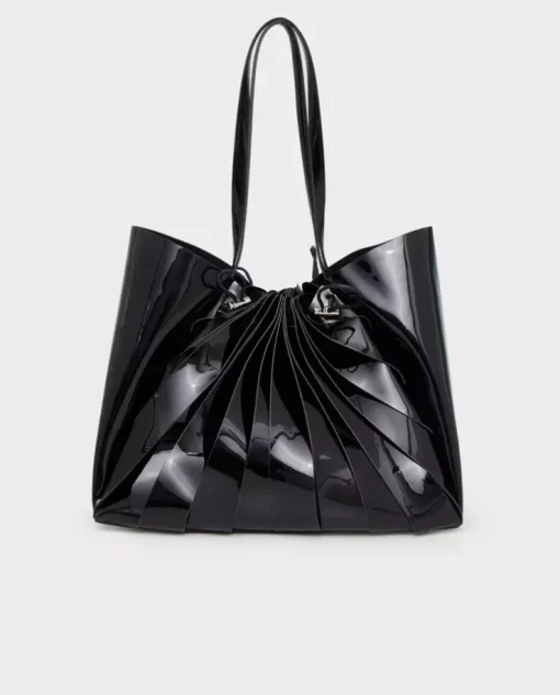 Czarna torba na ramię shopper Cabas