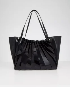 Czarna torba na ramię shopper Cabas