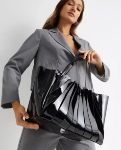 Czarna torba na ramię shopper Cabas