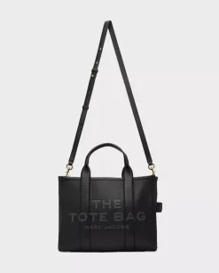Czarna torba The Leather Medium Tote