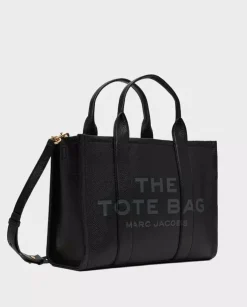 Czarna torba The Leather Medium Tote