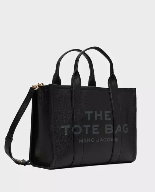 Czarna torba The Leather Medium Tote