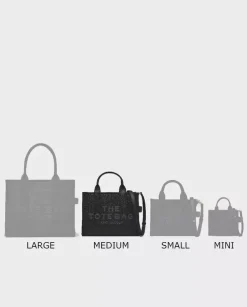 Czarna torba The Leather Medium Tote