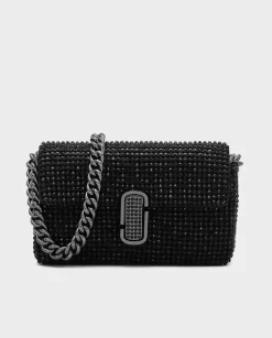 Czarna torebka z kryształkami the Rhinestone J Marc Mini