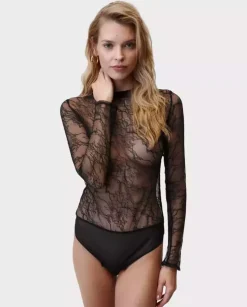 Czarne body Electric ze stringami