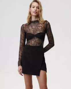 Czarne body Electric ze stringami