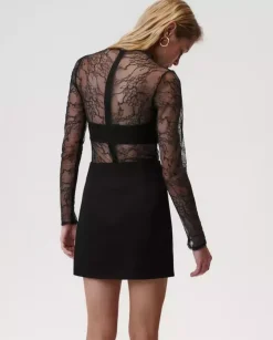 Czarne body Electric ze stringami