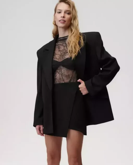 Czarne body Electric ze stringami