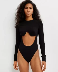 Czarne body z wycięciem