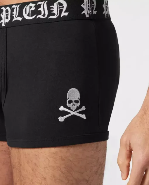 Czarne bokserki Skull&Bonnes