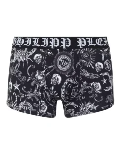 Czarne bokserki w oryginalny print