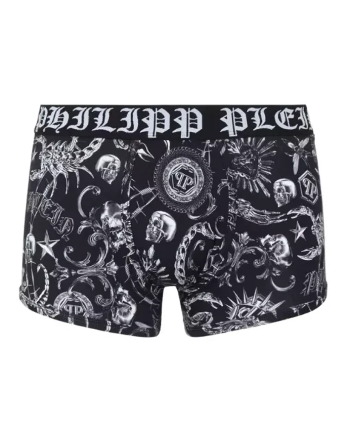 Czarne bokserki w oryginalny print