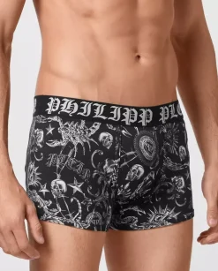 Czarne bokserki w oryginalny print