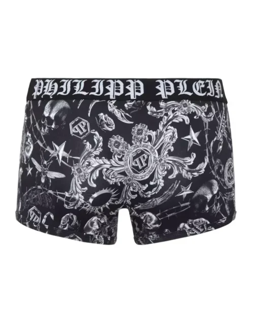 Czarne bokserki w oryginalny print