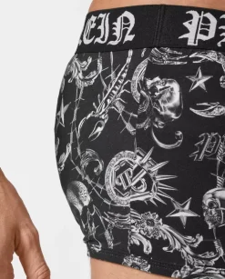 Czarne bokserki w oryginalny print