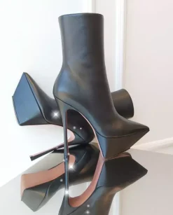 Czarne botki na szpilce Yigit Pump