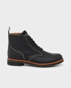 Czarne buty skórzane Radford