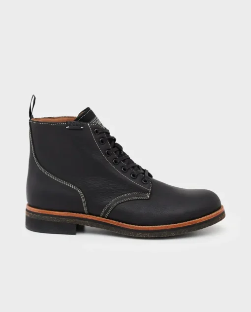 Czarne buty skórzane Radford