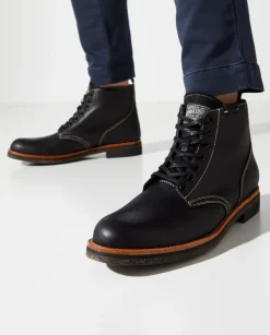 Czarne buty skórzane Radford