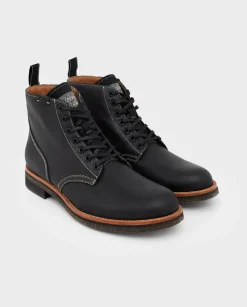 Czarne buty skórzane Radford