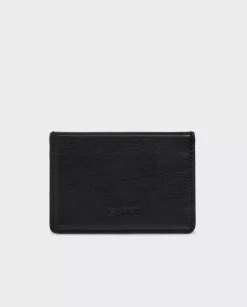 Czarne etui na karty z logo