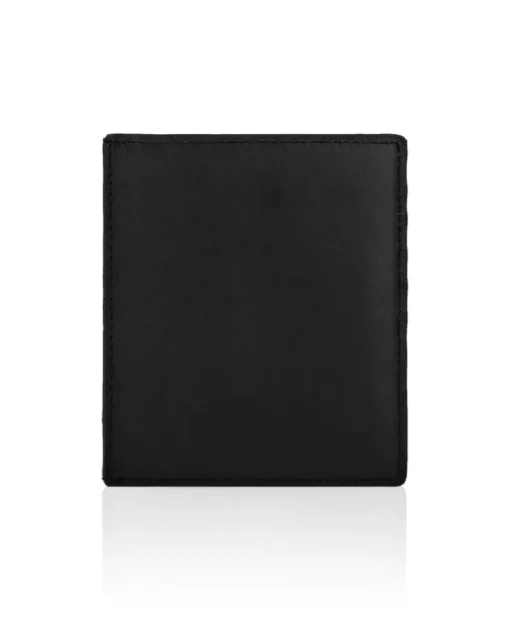 Czarne etui na karty z logo