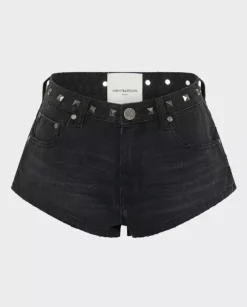 Czarne jeansowe shorty