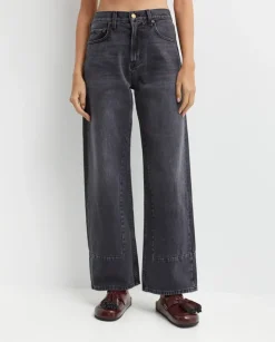 Czarne jeansy culotte Marcel