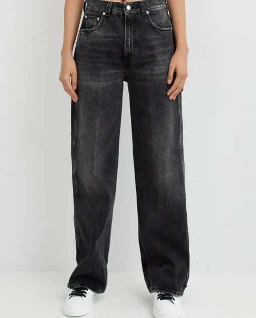 Czarne jeansy Korea Relaxed Fit